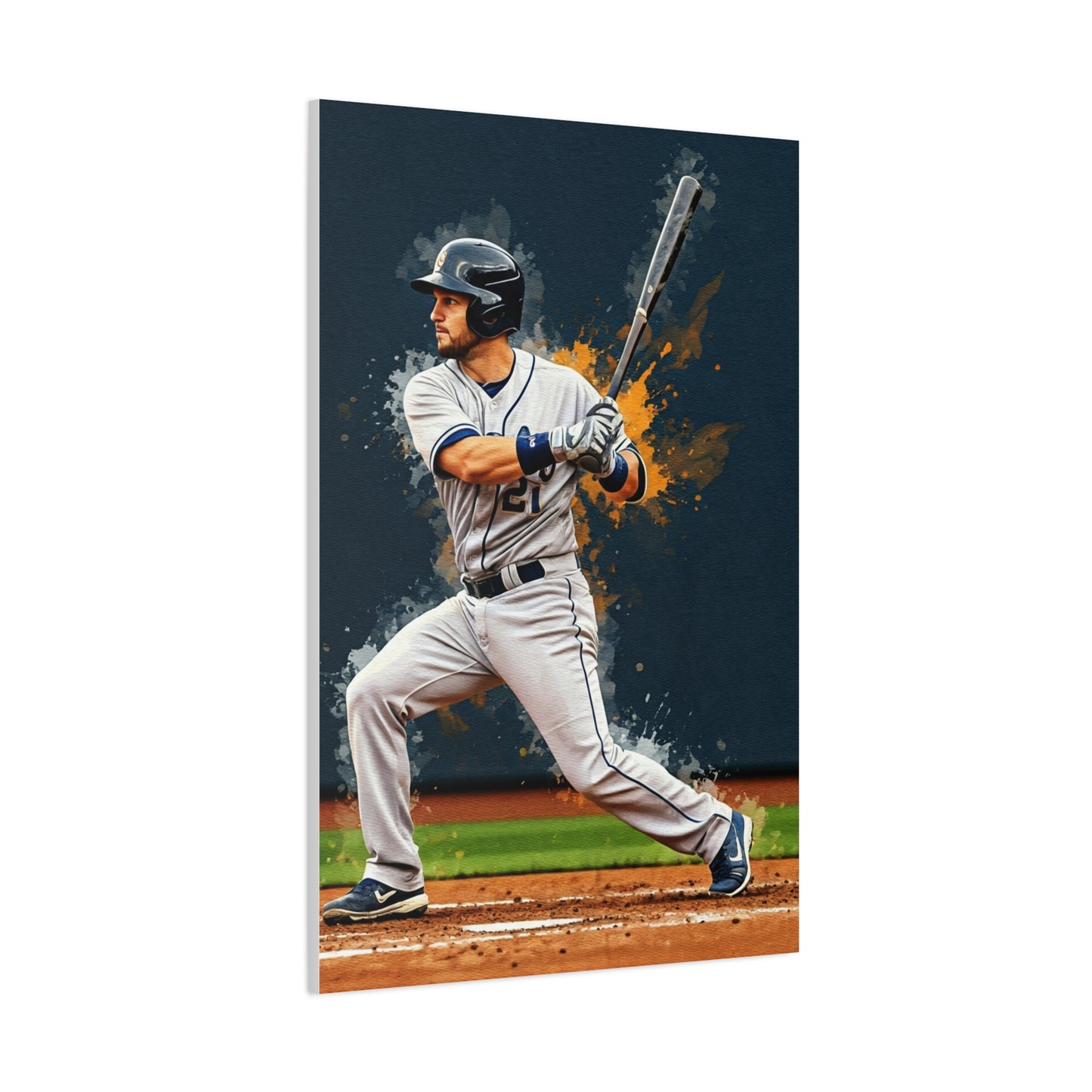 Batter Ready at Home Plate Stadium View Wall Art & Canvas Prints
