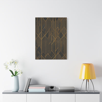 Golden Geometry Noir Wall Art & Canvas Prints