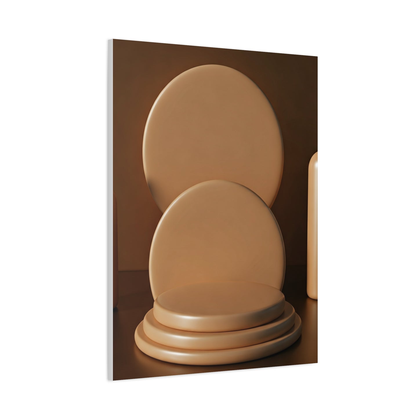 Sculptural Circular Podium Minimal Wall Art & Canvas Prints