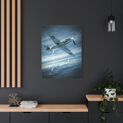 Lightning Strike Dogfight Fighter Wall Art & Canvas Prints