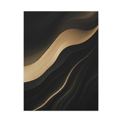 Golden Flow Abstract Wave Wall Art & Canvas Prints