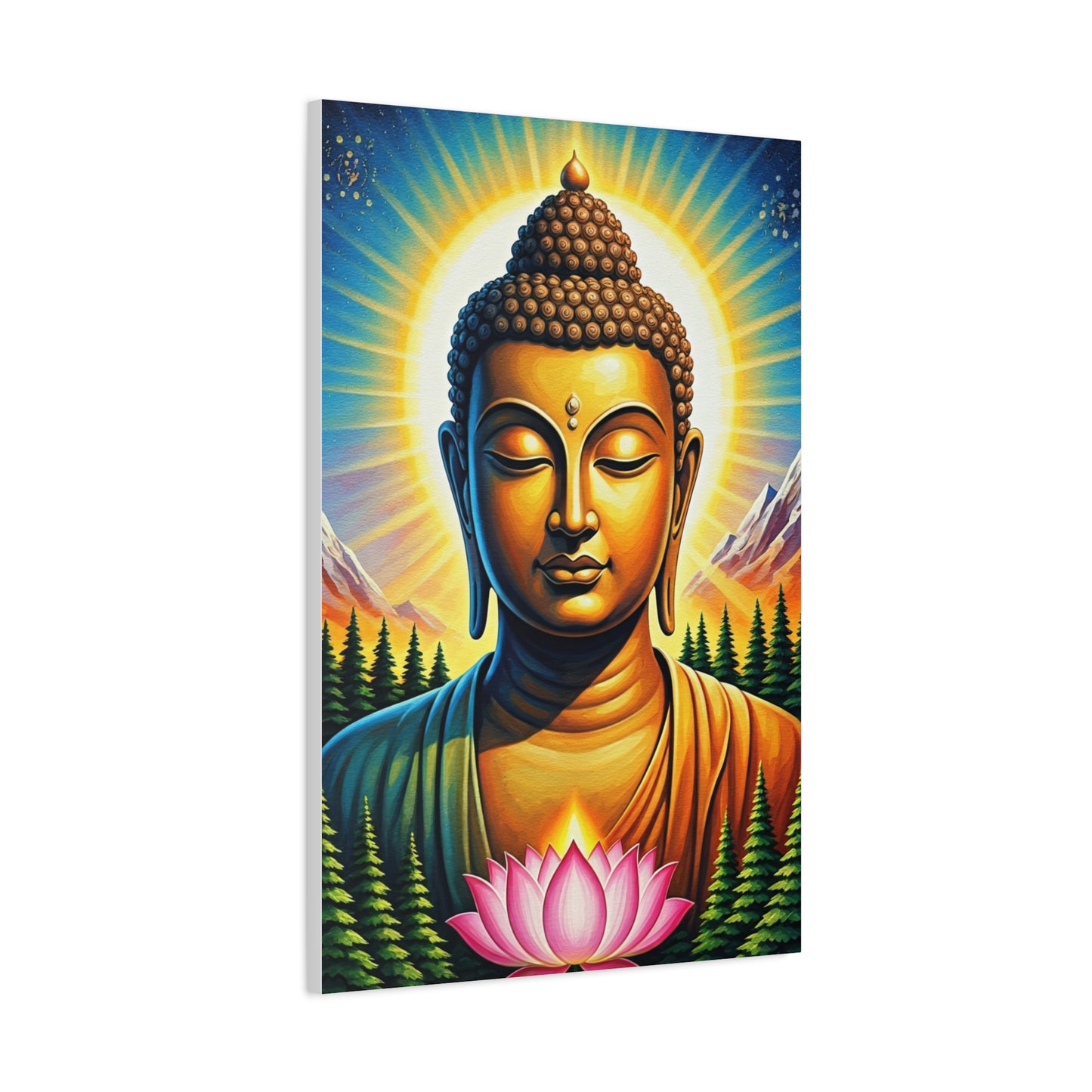 Radiant Buddha with Lotus Bloom Wall Art & Canvas Prints