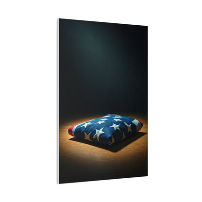 Folded Flag Memorial Honor Wall Art & Canvas Prints  .