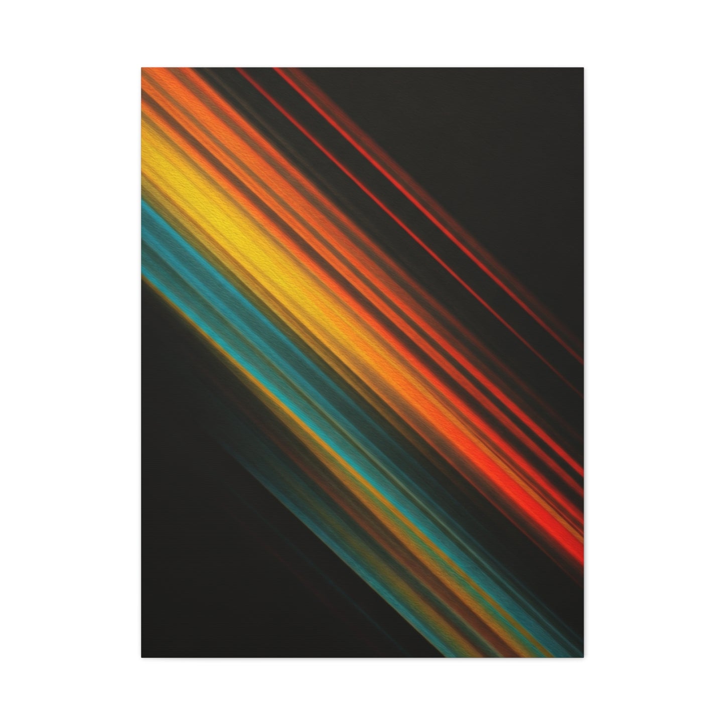 Multicolor Diagonal Energy Abstract Wall Art & Canvas Prints
