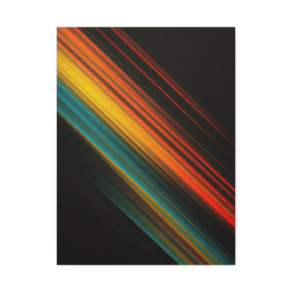 Multicolor Diagonal Energy Abstract Wall Art & Canvas Prints