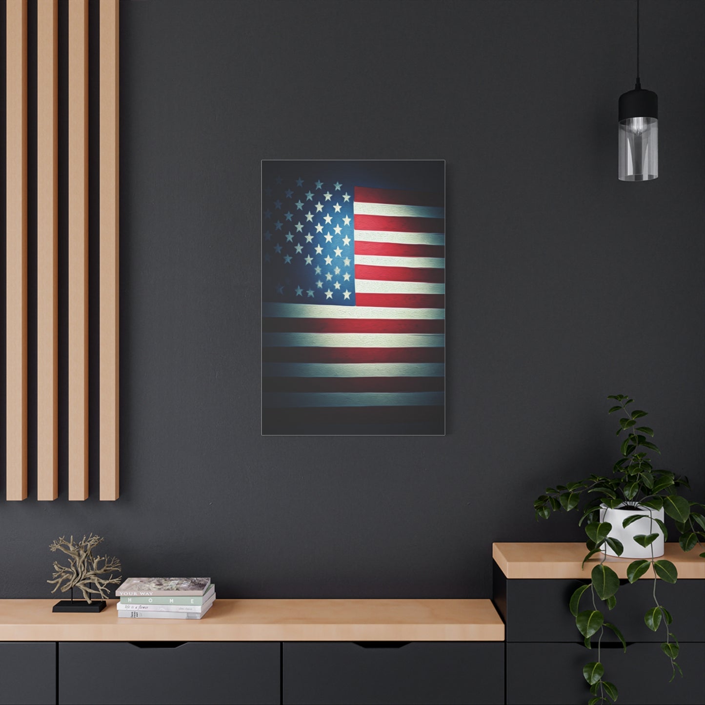 Minimalist Stars and Stripes Pride Wall Art & Canvas Prints