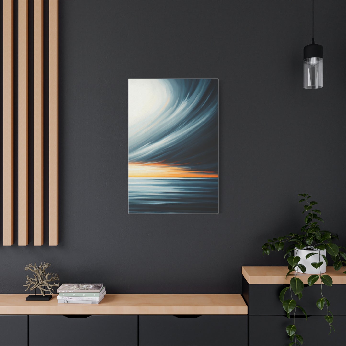 Ethereal Ocean Dusk Abstract Wall Art & Canvas Prints