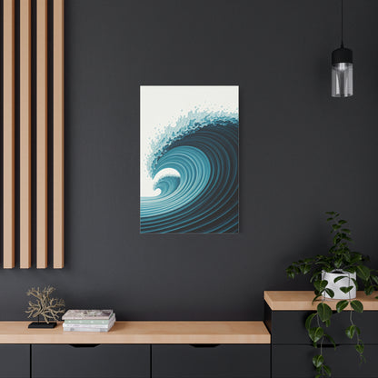 Azure Crest Wave Abstract Wall Art & Canvas Prints