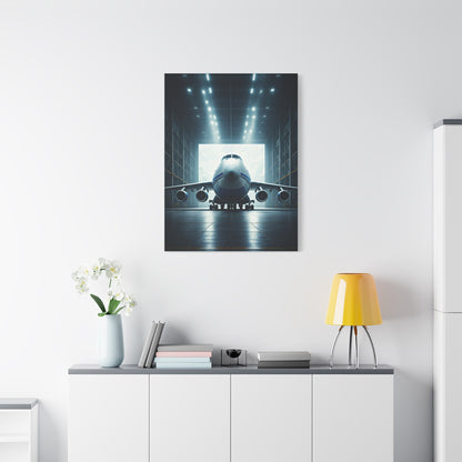 Futuristic Hangar Jet Power Wall Art & Canvas Prints
