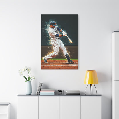 Home Run Swing Impact Baseball Wall Art & Canvas Prints