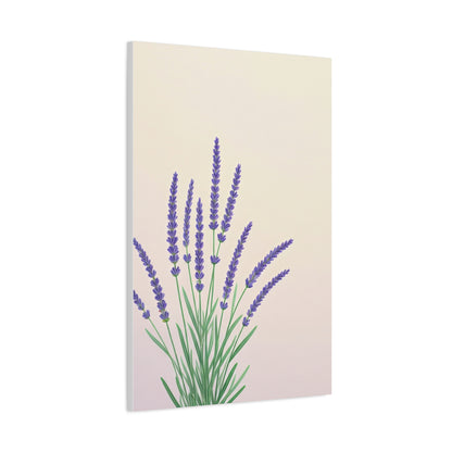 Lavender Botanical Minimal Illustration Wall Art & Canvas Prints