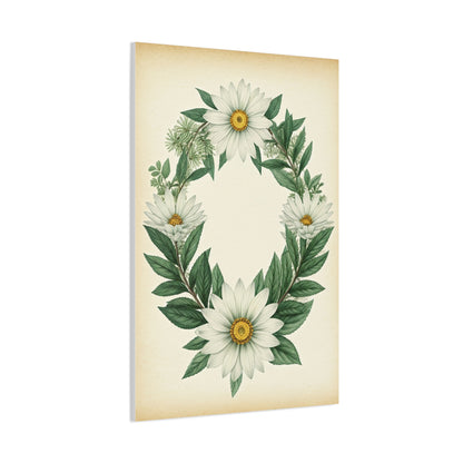 Floral Wreath Illustration Wall Art & Canvas Prints