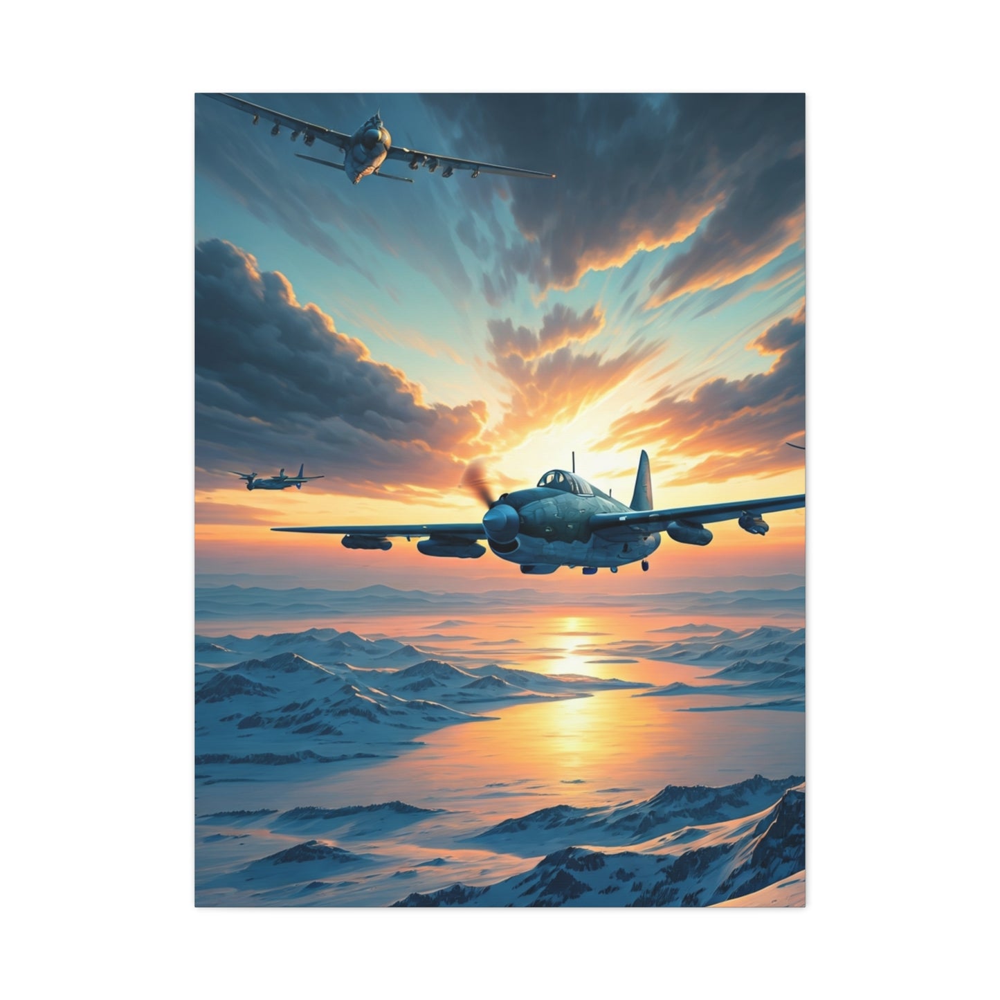 Dawn Jet Breakthrough Over the Clouds Wall Art & Canvas Prints