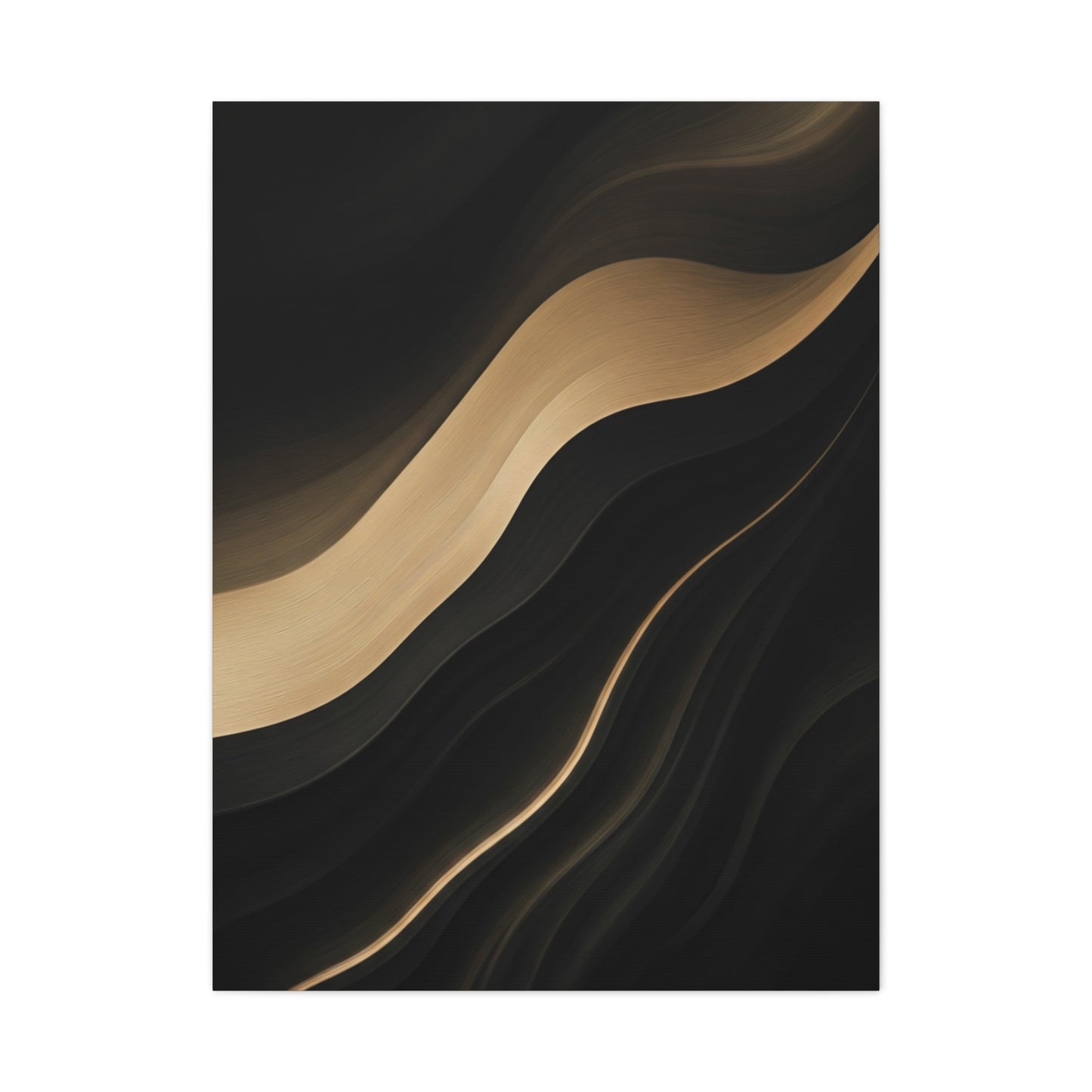 Golden Flow Abstract Wave Wall Art & Canvas Prints