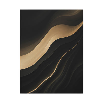 Golden Flow Abstract Wave Wall Art & Canvas Prints