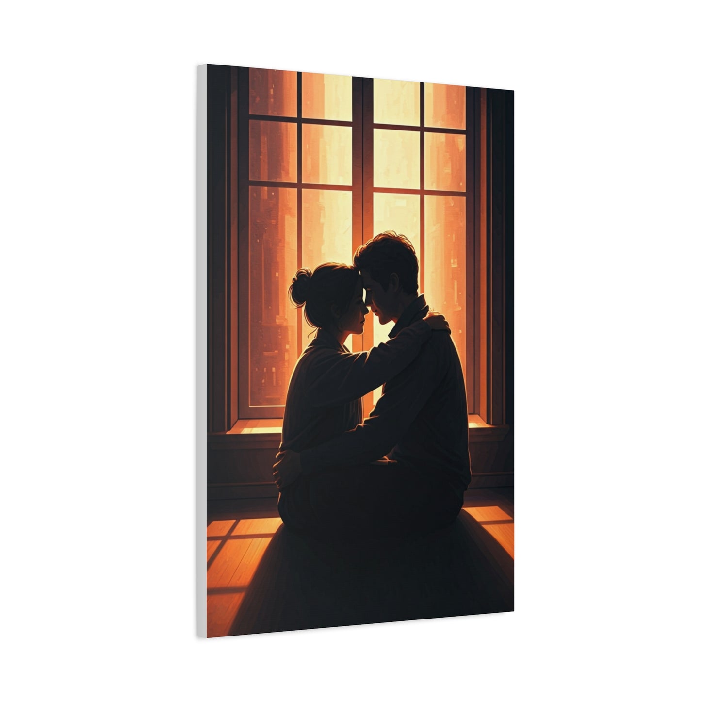 Quiet Embrace by Sunlit Window Wall Art & Canvas Prints