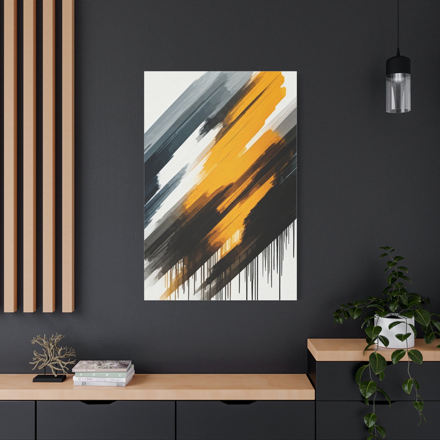Golden Impact Abstract Wall Art & Canvas Prints