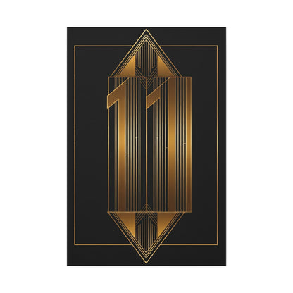 Art Deco Eleven Luxe Number Wall Art & Canvas Prints