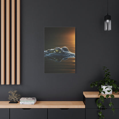 Crocodile Eye Emerging From Water Wall Art & Canvas Prints