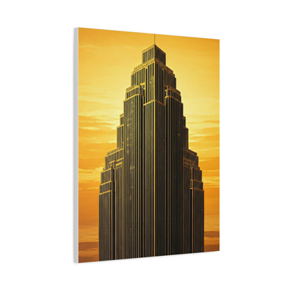 Golden Empire Sunset Skyscraper Wall Art & Canvas Prints