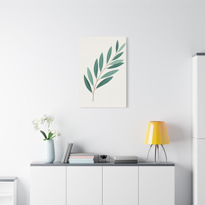 Elegant Olive Branch Illustration Wall Art & Canvas Prints