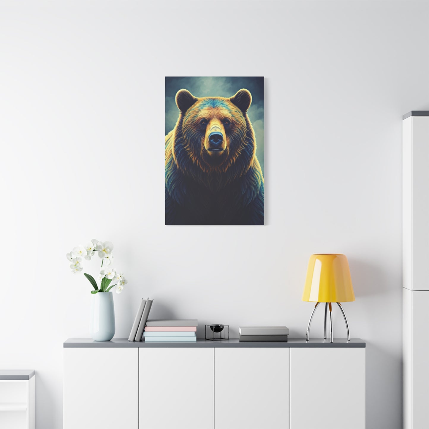 Golden Light Grizzly Face Wall Art & Canvas Prints