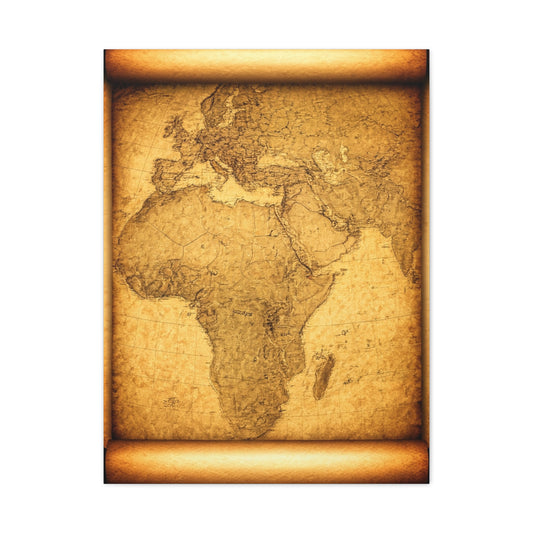 Antique Parchment World Map Wall Art & Canvas Prints