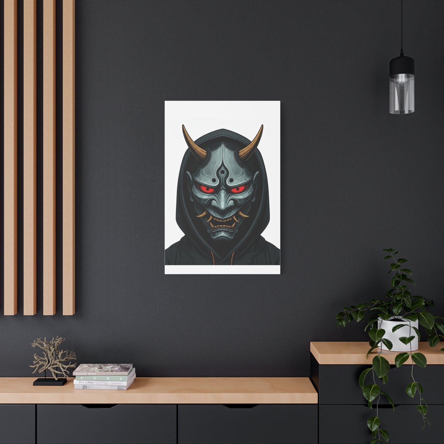 Hooded Demon Mask Wall Art & Canvas Prints