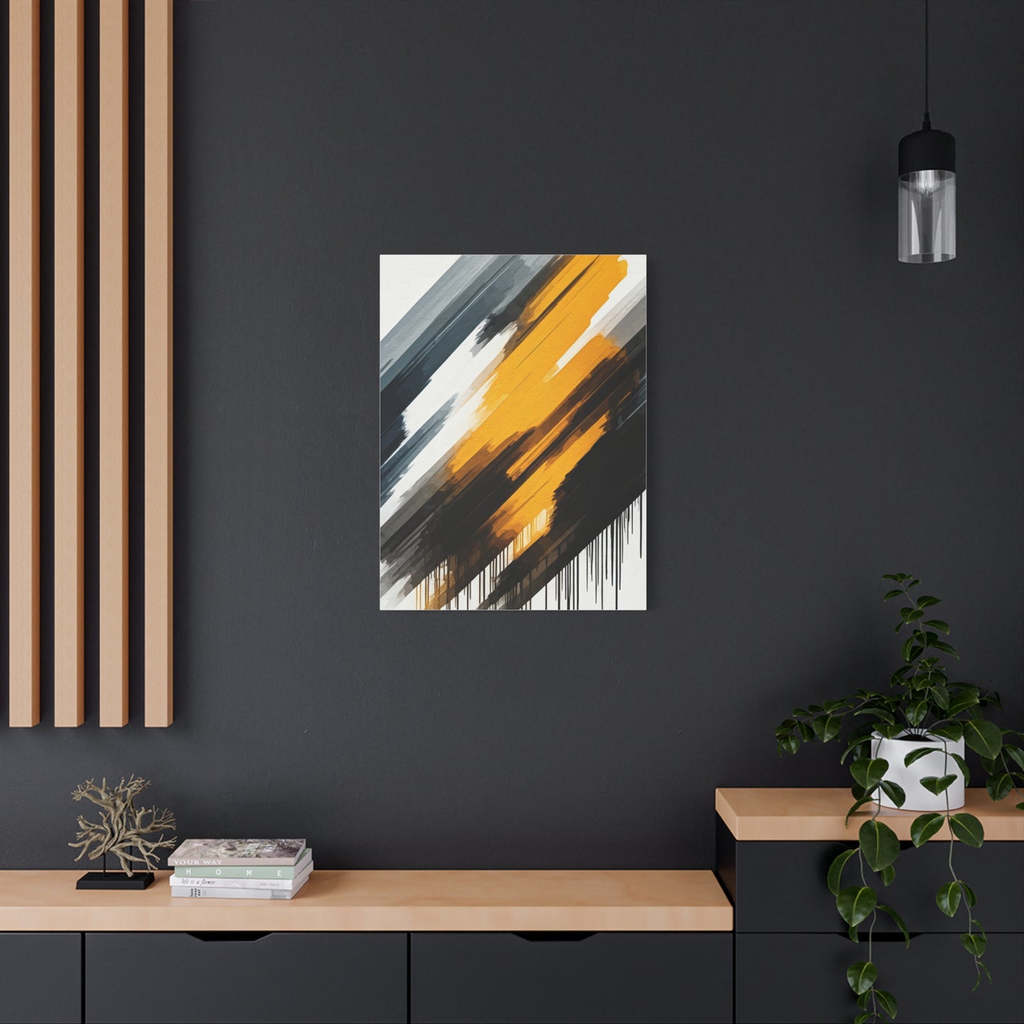 Golden Impact Abstract Wall Art & Canvas Prints