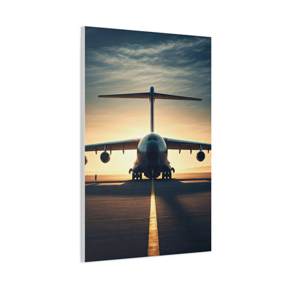 Golden Runway Departure Jet Wall Art & Canvas Prints