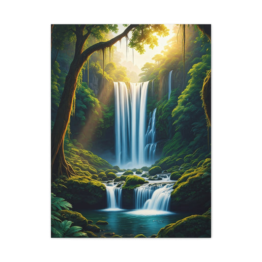 Enchanted Forest Waterfall Escape Wall Art & Canvas Prints