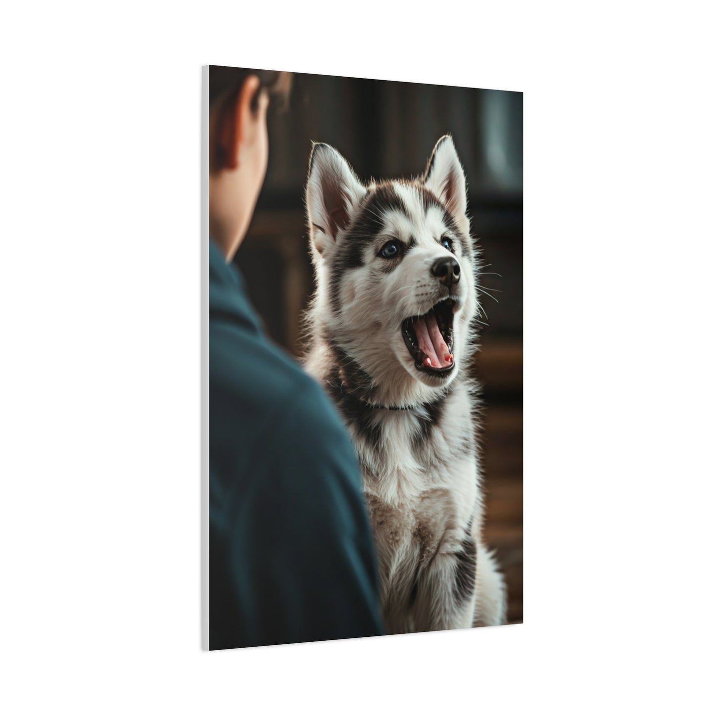Joyful Howl Husky Wall Art & Canvas Print