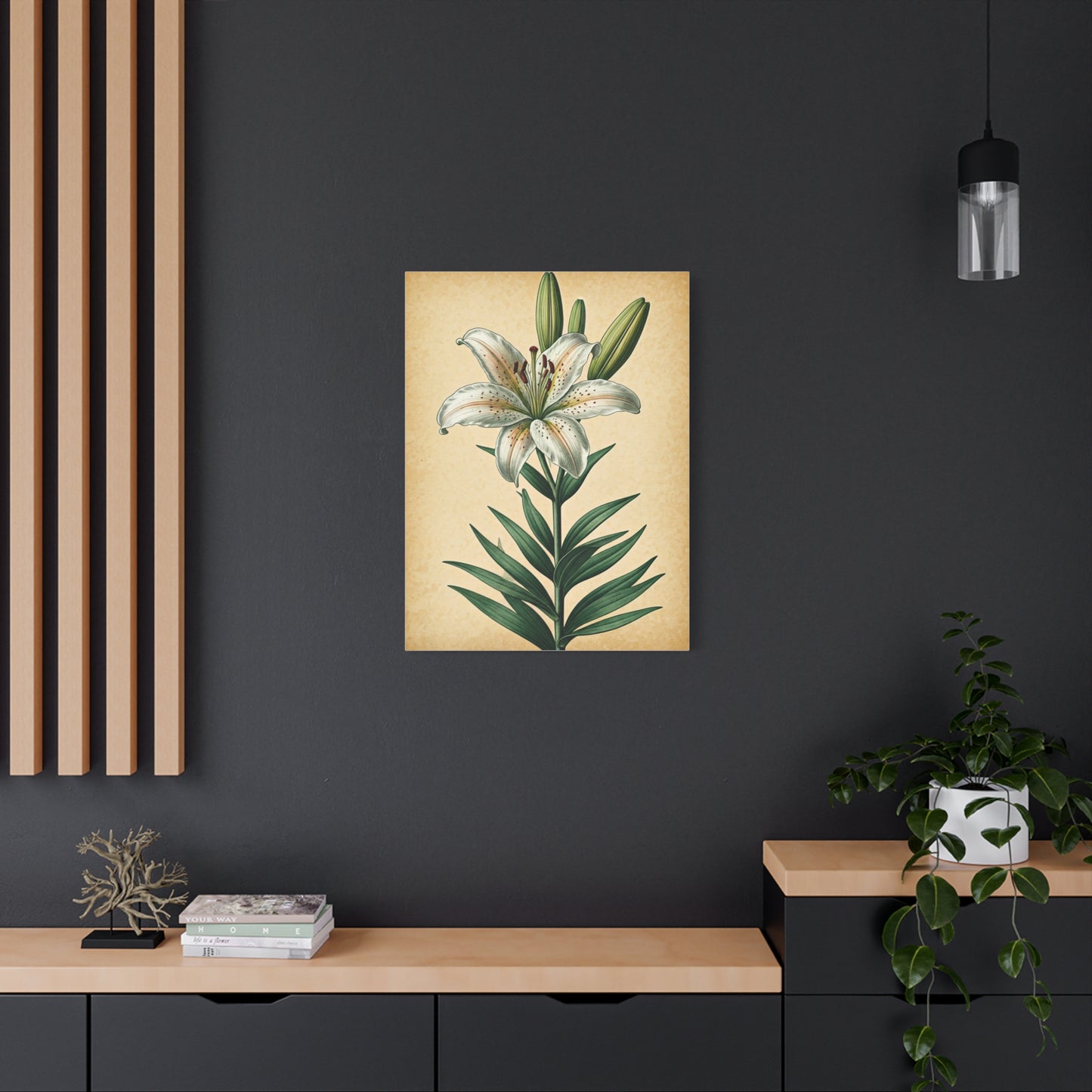 Lily Blossom Illustration Wall Art & Canvas Prints