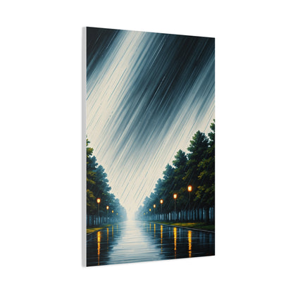 Night Avenue Light Flow Wall Art & Canvas Prints