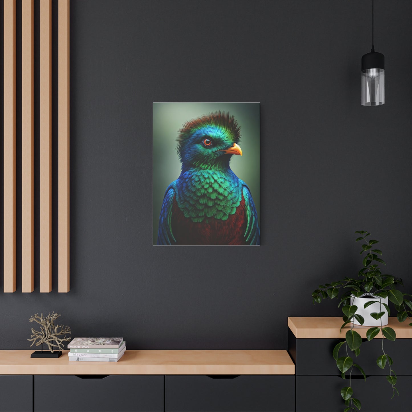 Iridescent Blue-Green Songbird Wall Art & Canvas Prints