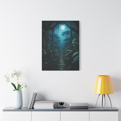 Moonlit Jungle Pathway Wall Art & Canvas Prints