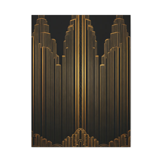 Golden Metropolis Towers Wall Art & Canvas Prints
