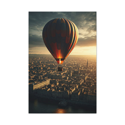 Hot Air Balloon City Horizon Wall Art & Canvas Prints