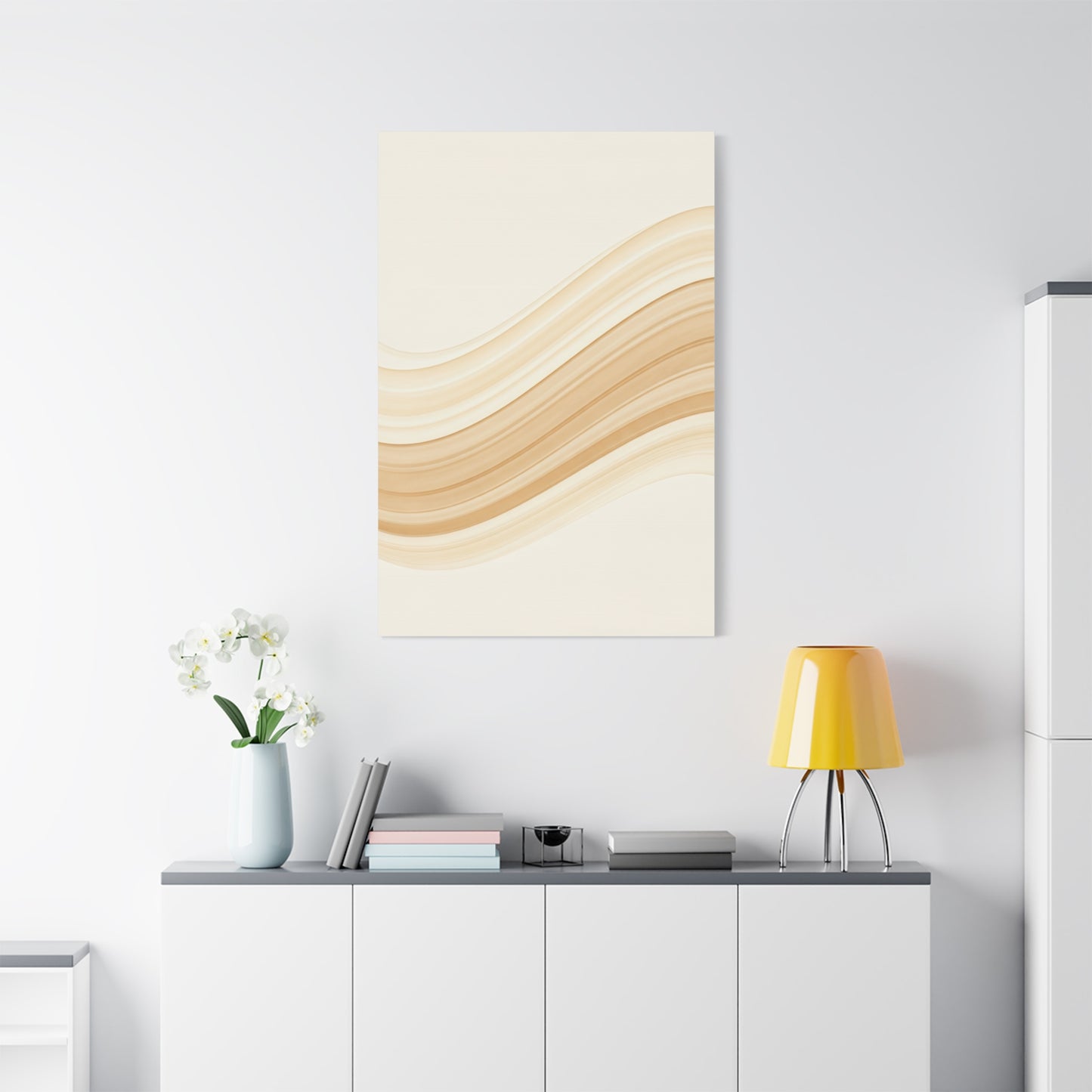 Golden Sand Flow Abstract Wall Art & Canvas Prints