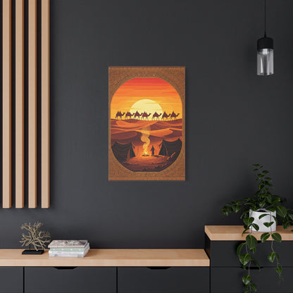Desert Caravan at Dusk Wall Art & Canvas Prints