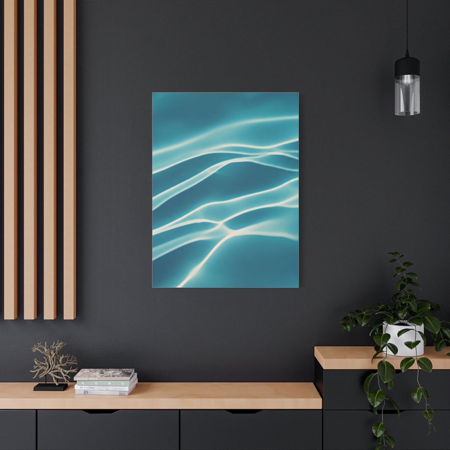 Aqua Light Ripple Wall Art & Canvas Prints  Product Description