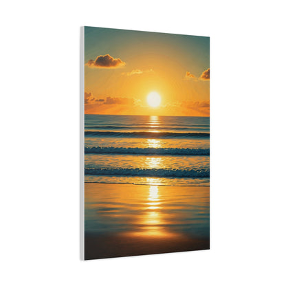 Golden Wave Horizon Sunset Wall Art & Canvas Prints
