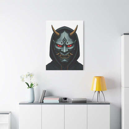 Hooded Demon Mask Wall Art & Canvas Prints