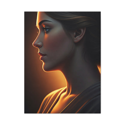 Soft Profile Glow Portrait Wall Art & Canvas Prints