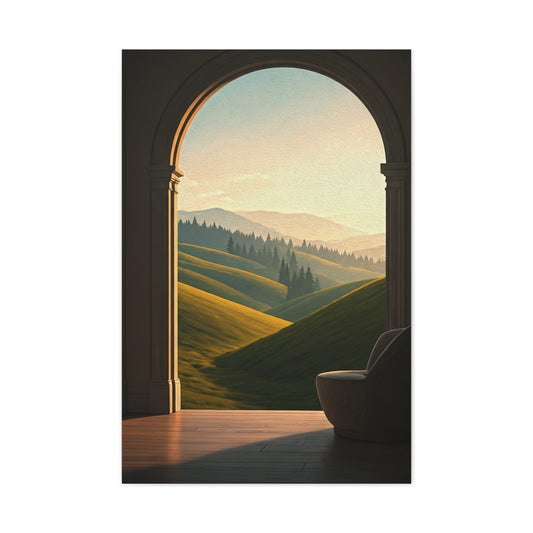 Arched Countryside View Wall Art & Canvas Prints