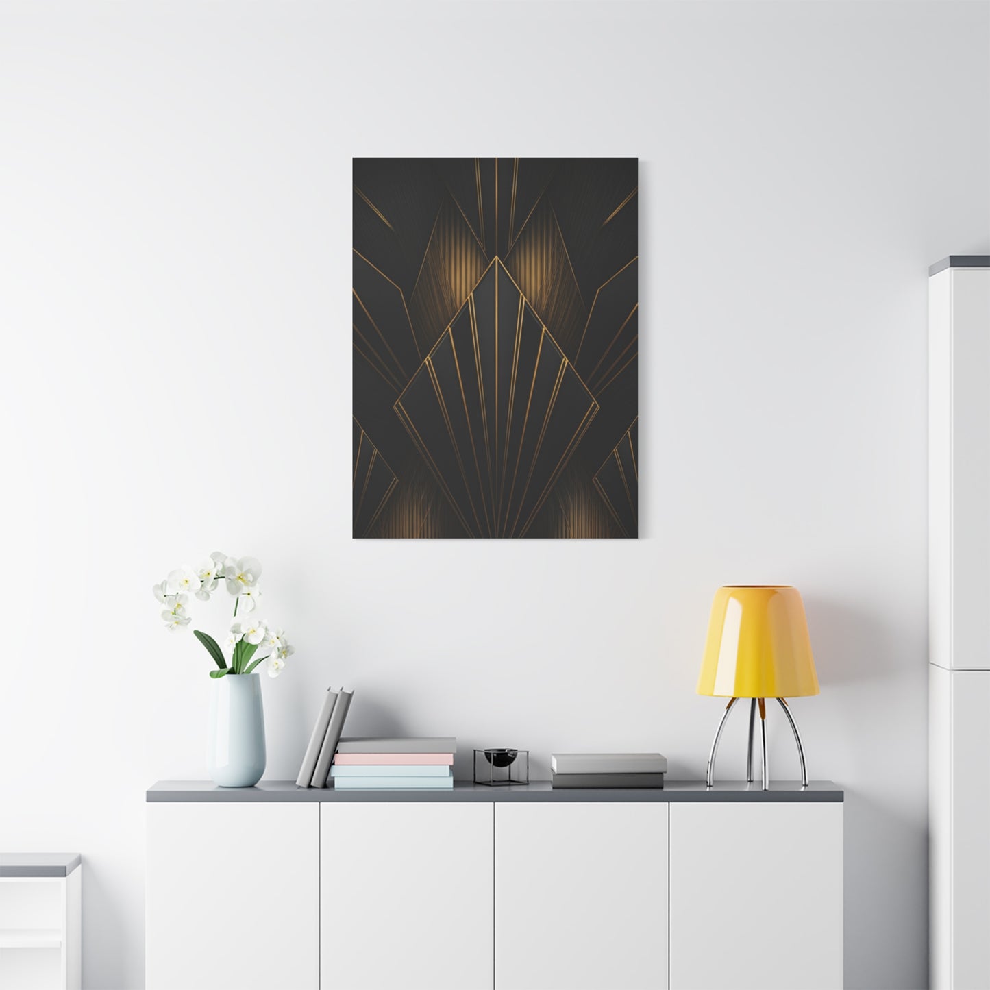 Deco Diamond Elegance Black & Gold Wall Art & Canvas Prints