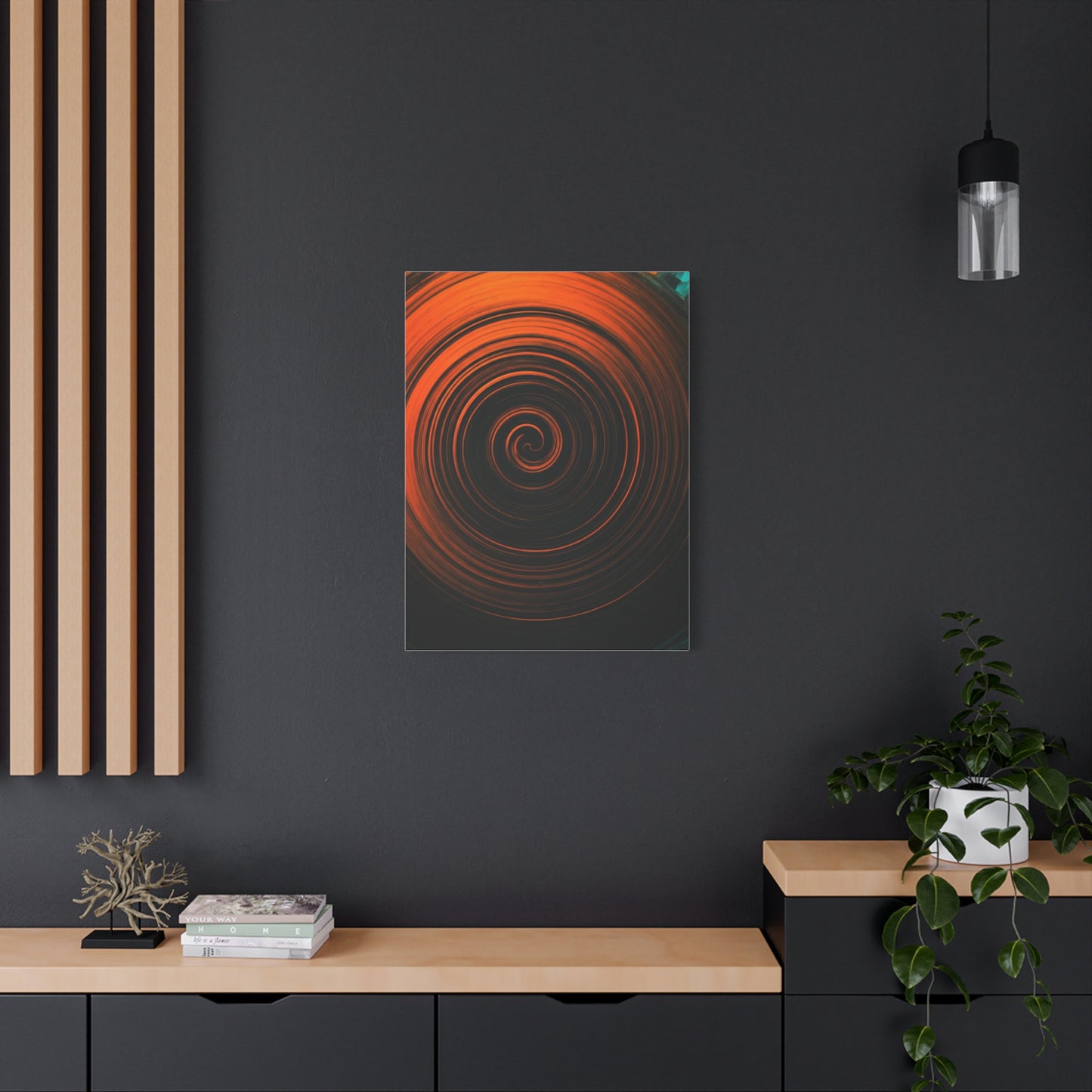 Amber Vortex Spiral Abstract Wall Art & Canvas Prints