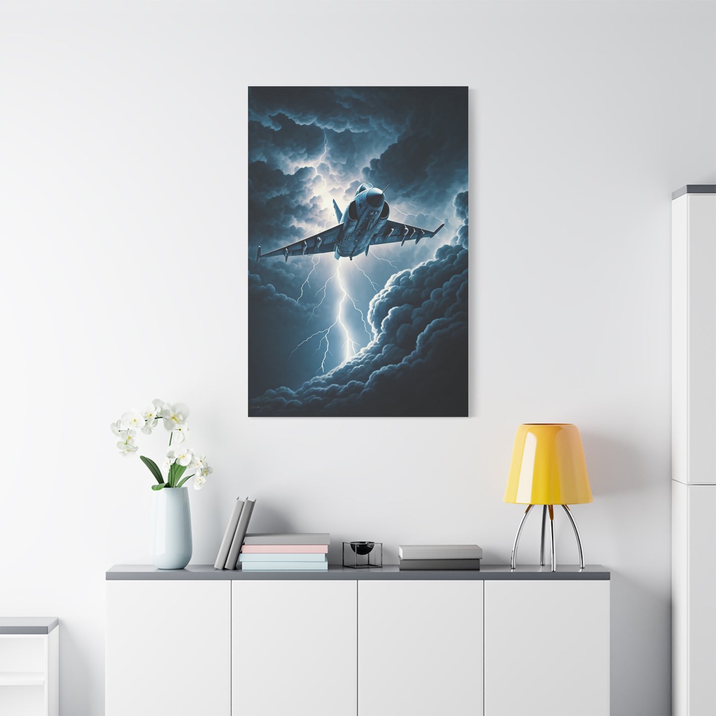 Lightning Strike Fighter Jet Wall Art & Canvas Prints