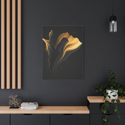 Golden Flow Abstract Form Wall Art & Canvas Prints