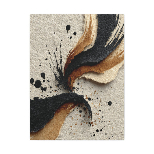 Abstract Ink Flow Composition Wall Art & Canvas Print